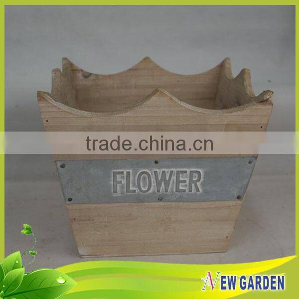 Multi-function Wood Flower Basket,Custom Recycled Plant Pot