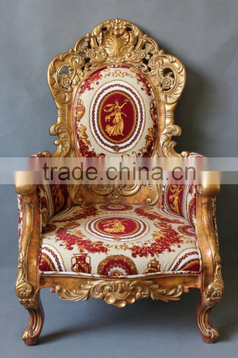 MD-0035-01 Antique furniture single sofa set with cushion