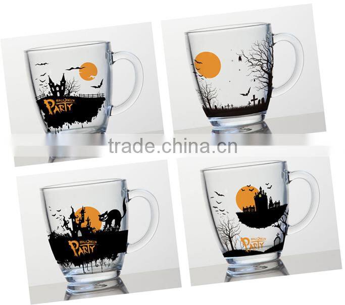 8oz 9oz 10oz halloween glass milk bottle kid glass cup set water glass mug milk cup set