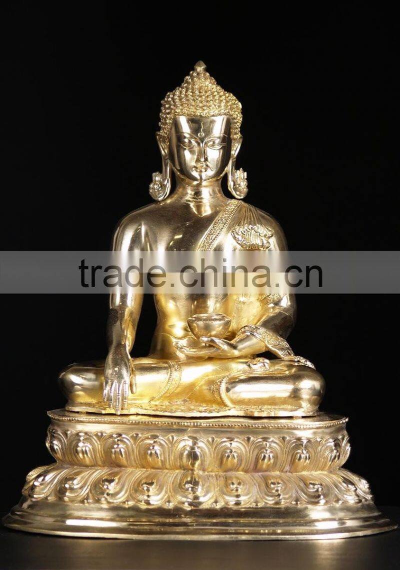 Regional Feature antique metal life-size buddha thai bronze statue