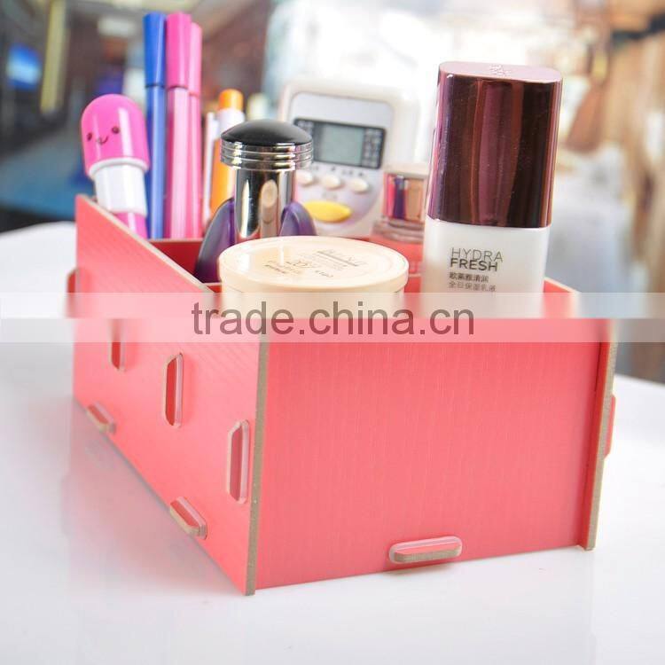 Wooden cosmetics storage box / DIY organizer