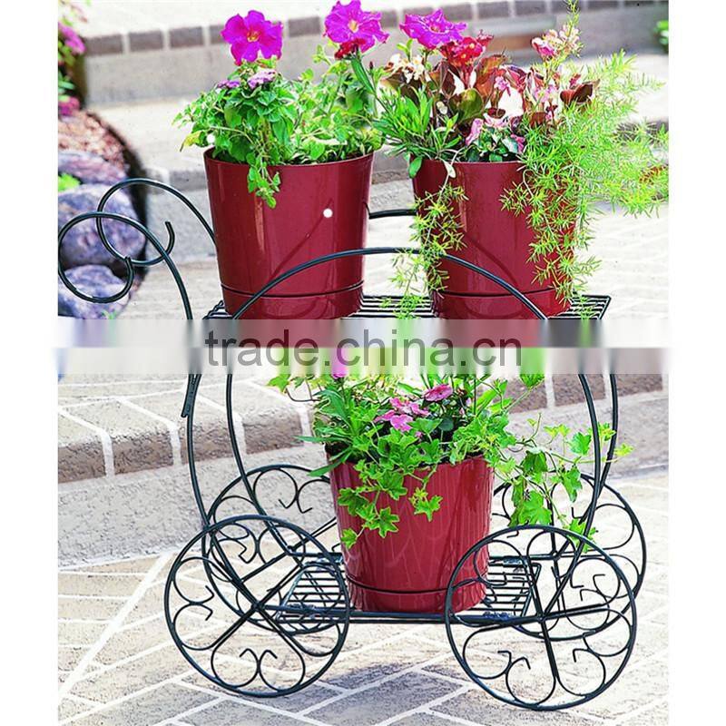 2017 New design home & garden iron flower pot stand outdoor decorative