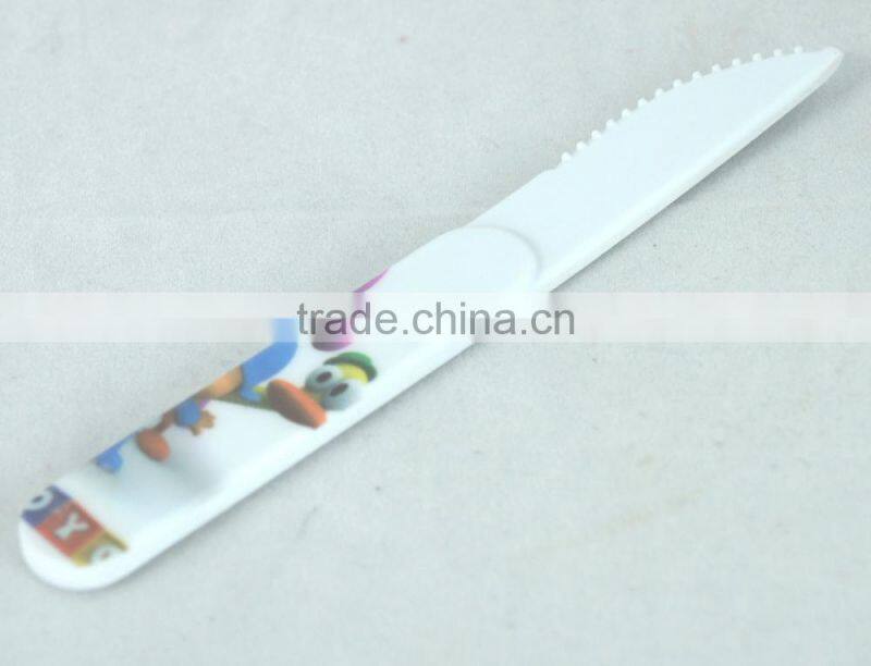 Meneed melamine plastic Cake Cutter and Server disposable plastic birthday cake knife