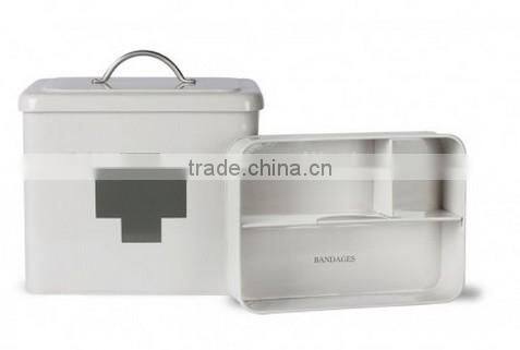 Metal medicine chest medical kit emergency box