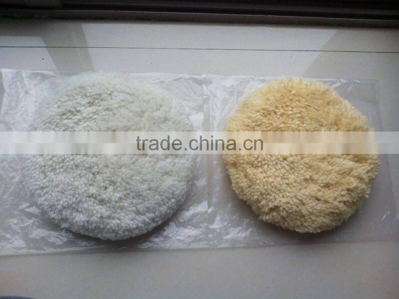 china factory 7 inch 8 inch Double Sided Wool round polishing Pad