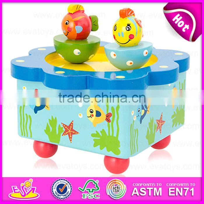 2015 Wooden instruments merry-go-round music box for gifts and home decoration W07B028-S