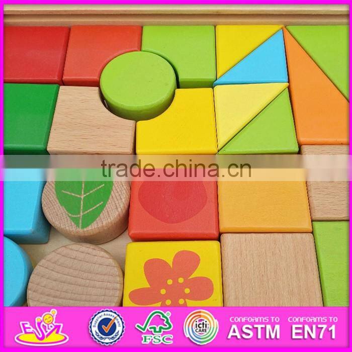 2016 new design preschool pull and push wooden toddler building toys W13C033