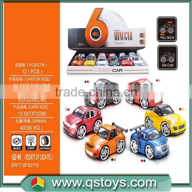 2015 best selling metal car toys with ABS material