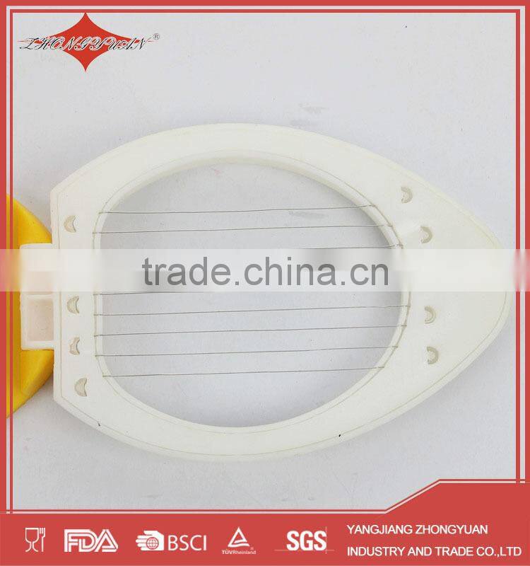 2015 kitchen gadget mini plastic egg slicer with stainless steel wire