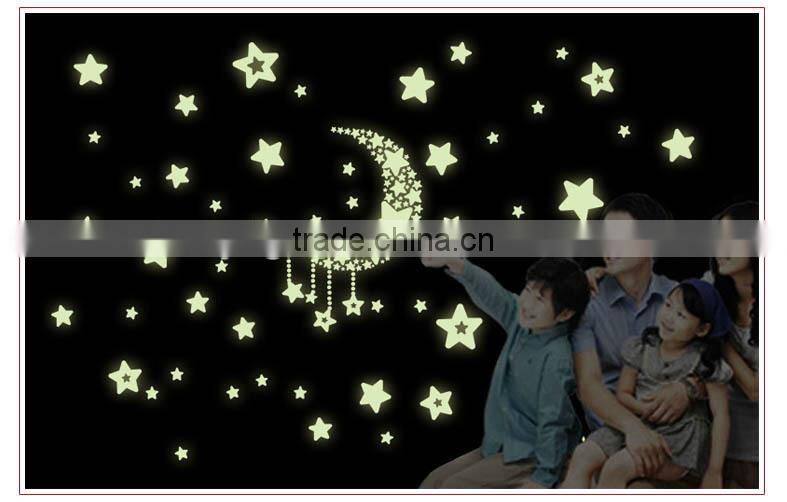 Fashion decorativeDIY wall sticker , Luminous patch fluorescent strips sitting room wall stickers TV setting post