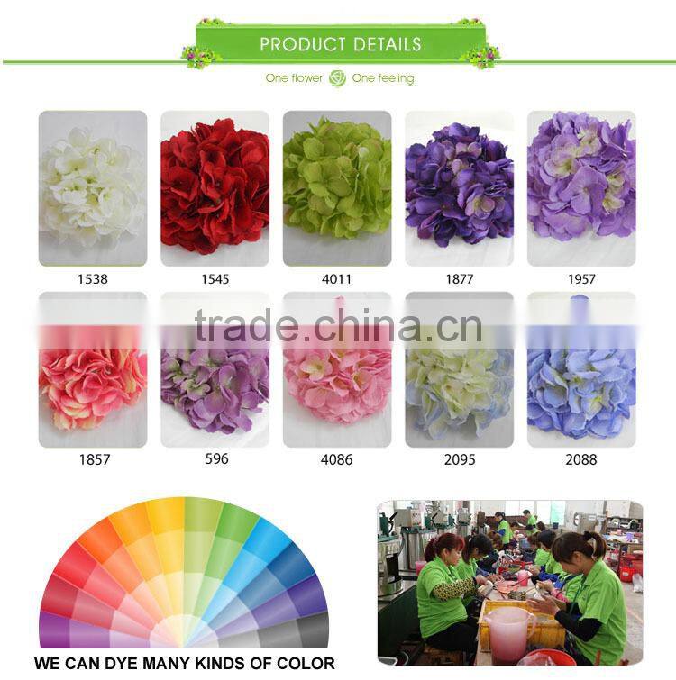 wholesale wedding decoration flower silk cloth artificial hydrangea