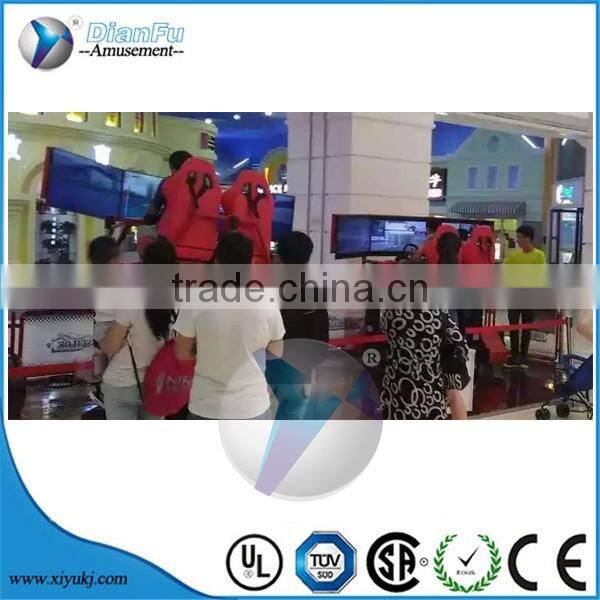guangzhou dianfu silulator driving real feeling motion car driving simulator with triple screen