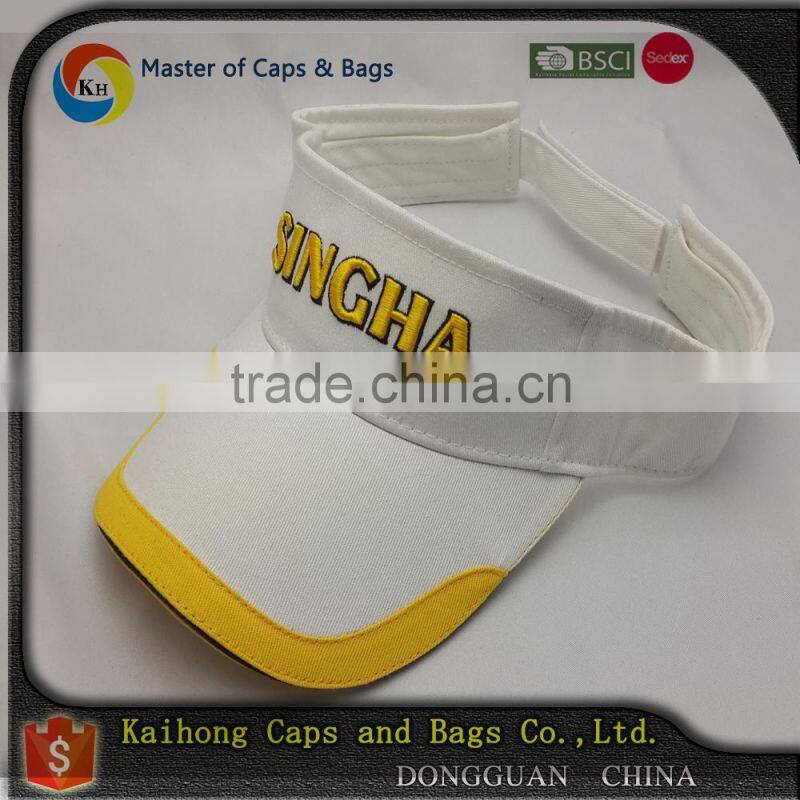 men's sports visor/sun visor cap/hat with adjustable strap back closure