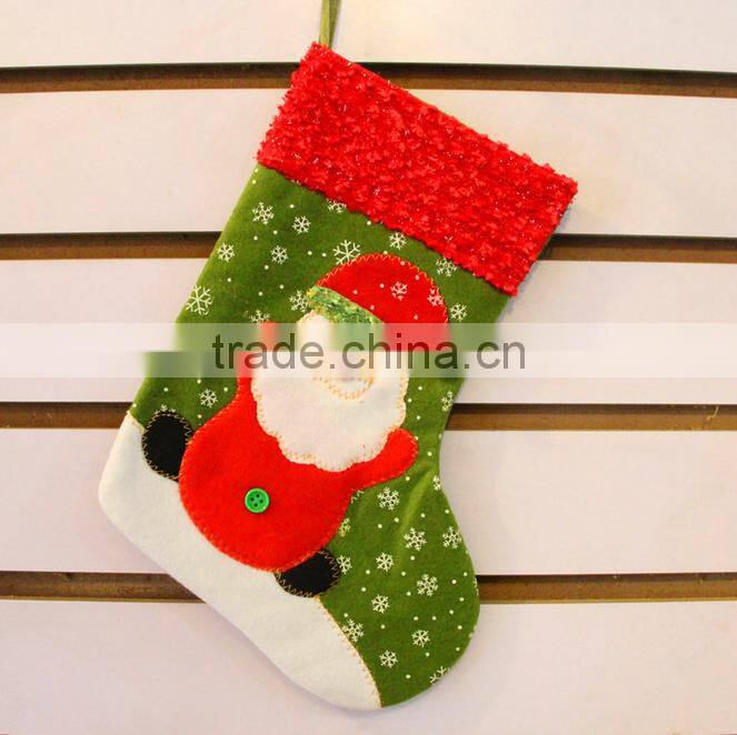 Merry Christmas sock Santa Claus sock in stock Handmade christmas stocking sock Xmas decoration