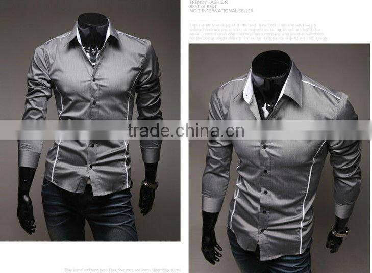 Stylish slim shirts new italian designs fashion shirts for man MOQ 10PCS MIX COLORS