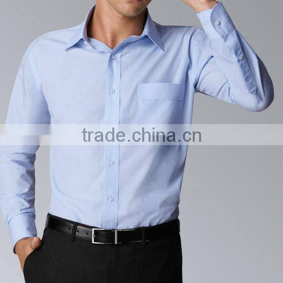 Luxury Classic Blue MAN Shirts High end Quality Wrinkle Free Man Shirts