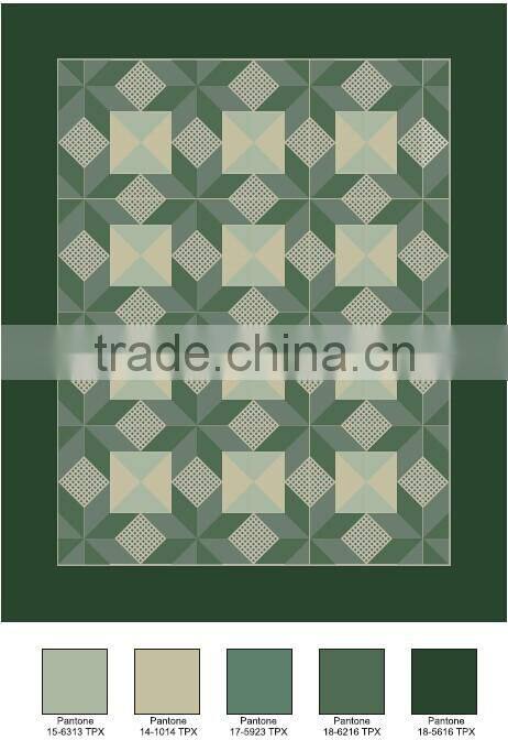 germetric pattern embroidery micro plush mink royal blanket flannel blanket