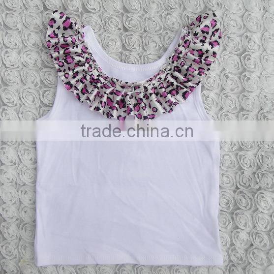 eye-catching girls fancy short tops with ruffles of diverse colors