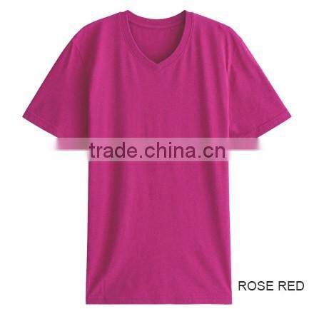 men's v-neck t-shirt , custom 100% cotton v-neck t-shirt wholesale