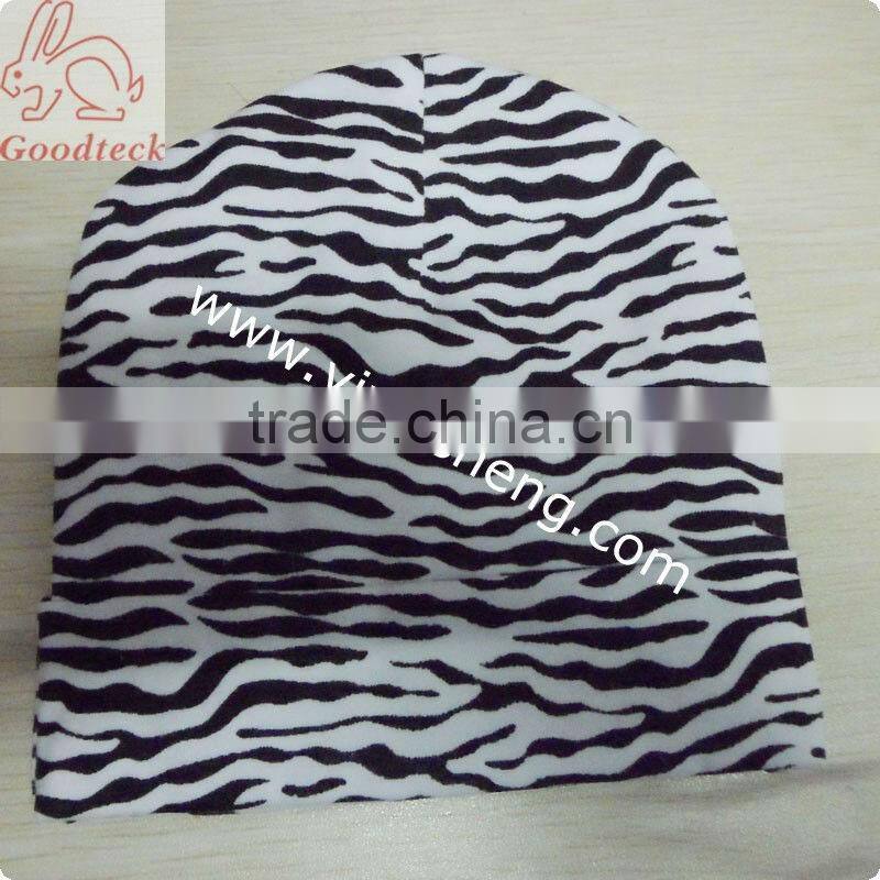 toddler black and white damask cotton baby hat