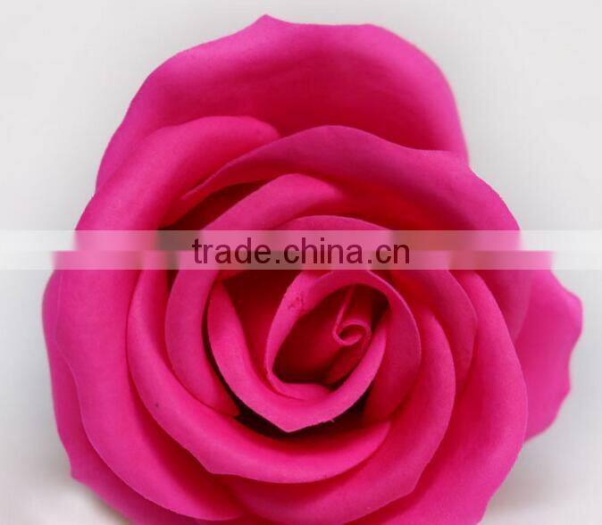 Cheap valentine's day gift artificial solid color soap flower in bulk