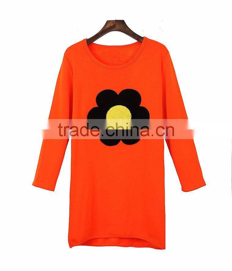 beatiful flowers women design long sleeve t shirt