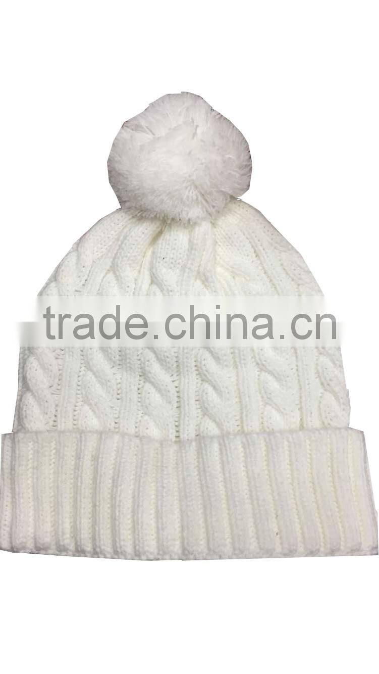 custom knitted pom beanie hat winter beanie hat