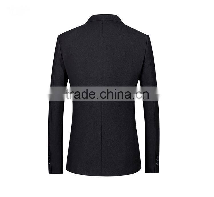 Wholesale Suit Polyester Fabric Black 1-Button Suits For Men