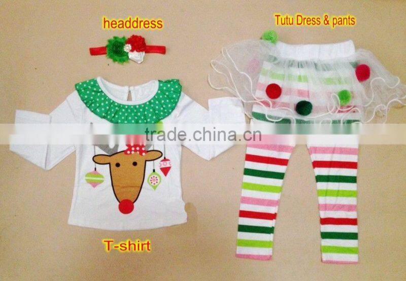 HOT sale children ruffle clothing cute animal clothes baby clothes kids outfit