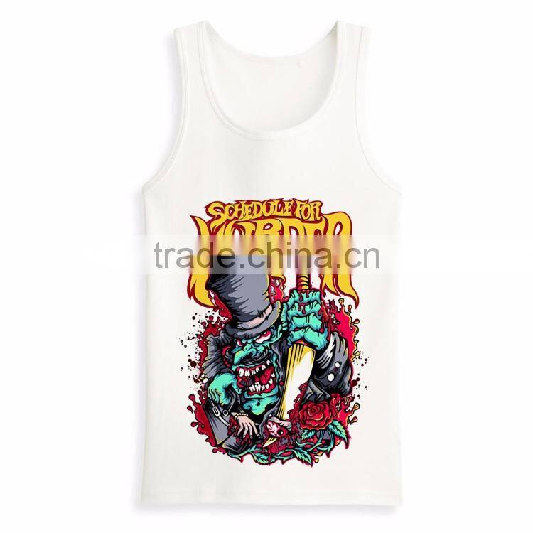 OEM ODM Fancy Design Bodybuilding Slim Fit Cotton Wholesale Gym Tank Top Men