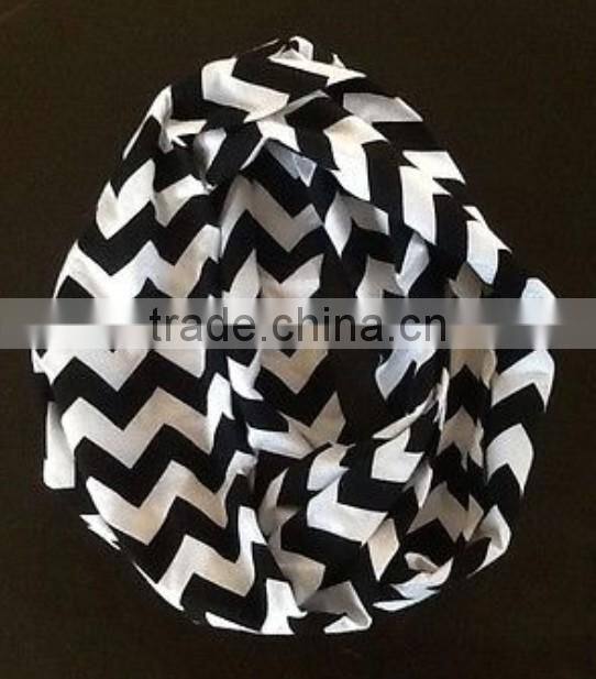 2017 wholesale fashion Womens Girls Soft Jersey Knit Zig Zag Chevron Infinity Scarf Scarves