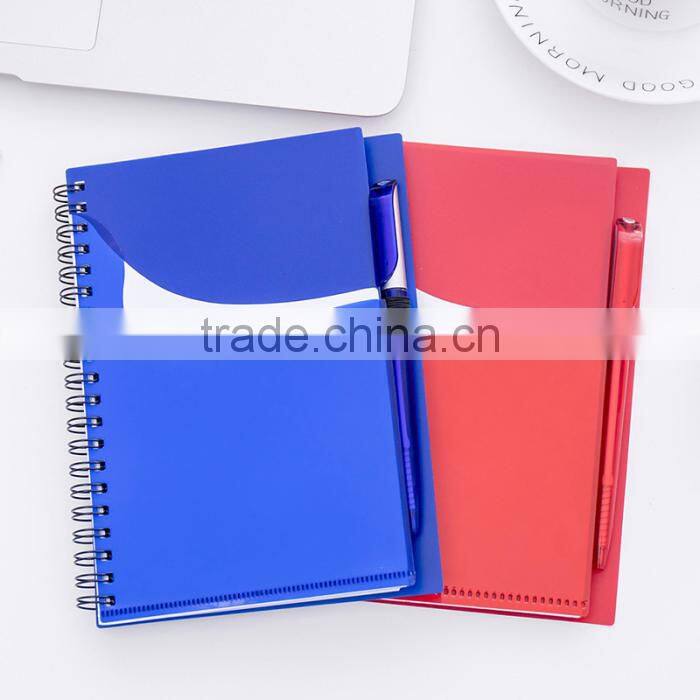 2017 PP cover spiral binding notebook /diary planner cheap student notebook