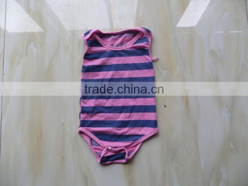 XF-339 Manufacturer wholesale baby girl swimsuit striped romper childrens clothing set