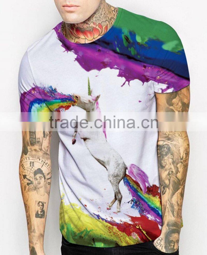 Unisex Couple lover t shirt full printed t shirt with universe pattern in Guangzhou