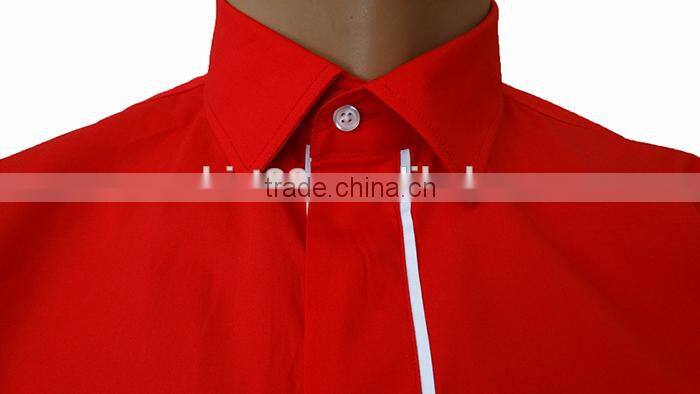 2016 custom Huawei logo men red color uniform , men work shirt