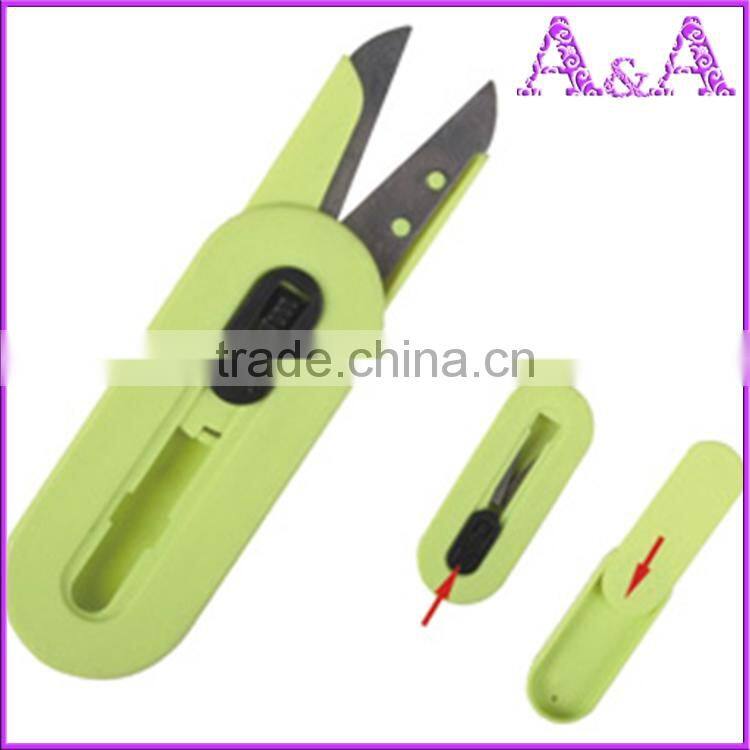 Taiwan Made High Carbon Steel Sewing Scissors Blue Sharp Spring Thrum Yarn Scissors for Cross Stitch