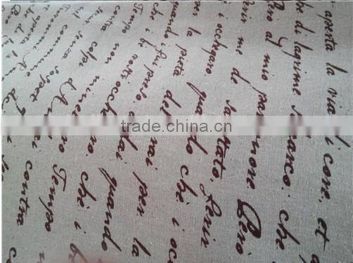 Casual Franch Letter Printed Zakka Fabric Linen&Cotton Fabric Household DIY Patchwork Textile