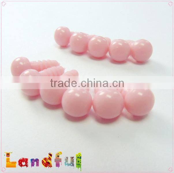 9mm Pink Plastic Ball Nose Safety Eyes Puppet Nose for Amigurumi Crochet