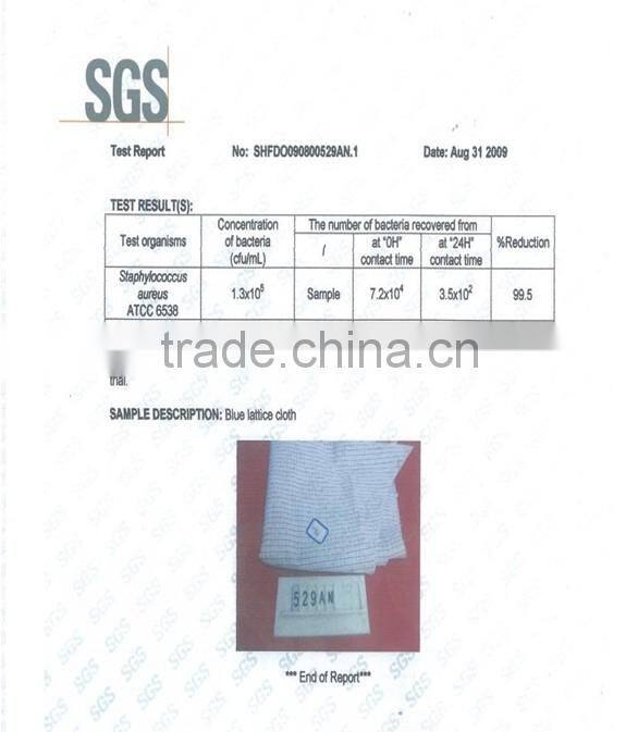 Antibacterial cotton and silver conductive fabric for sheets