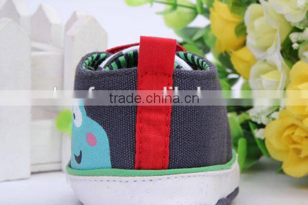 spring 3 colors slip-on printed frog baby walking shoes