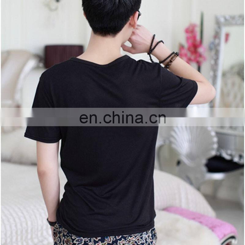 2017Peijiaxin Fashion Design Casual Style Plain Woolen Custom Collar Pocket Men Tshirt Pattern