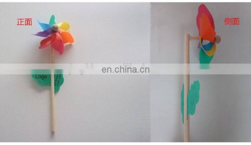 Beautiful promotional flower pinwheel plastic windmill