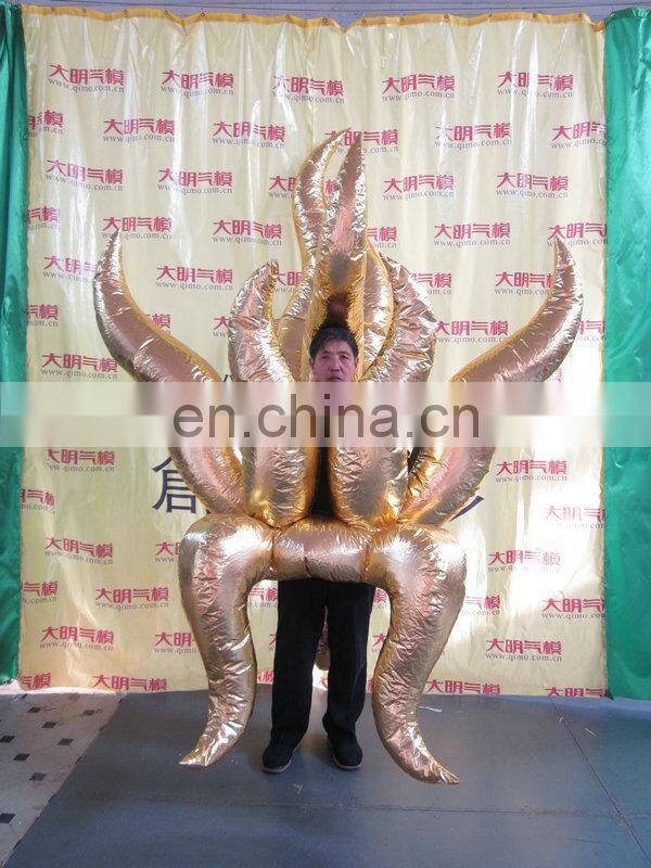 customized multicolor backpack inflatable carnival octopus costume