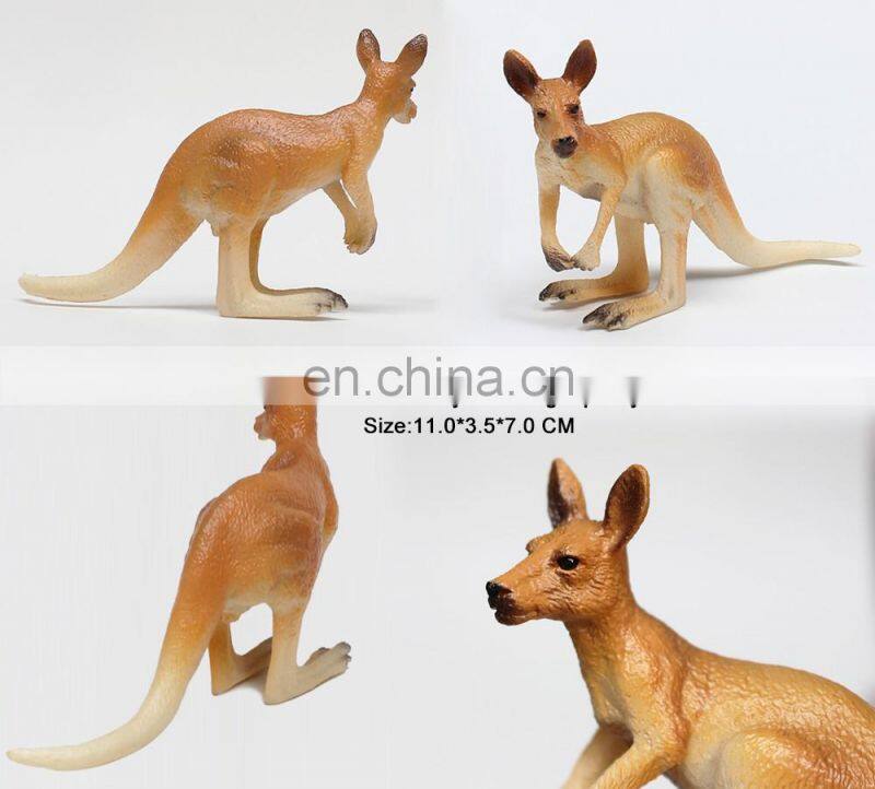 Bulk 3 kinds mixed vivid animal model plastic kangaroo toy