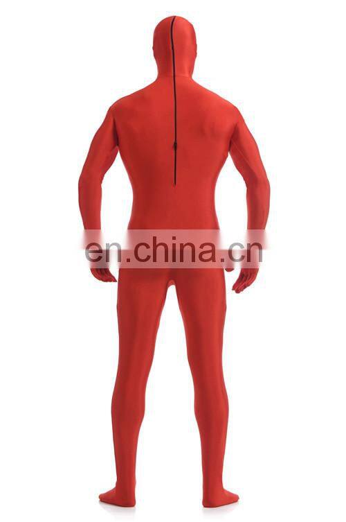 Plain Color Morph Zentai Suit Red Colour