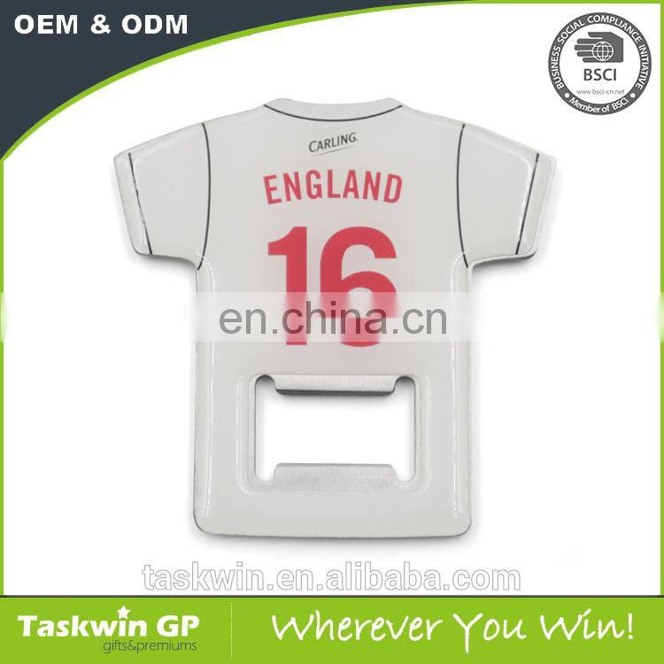 Custom clothes shaped bottle opener with custom printed logo with epoxy