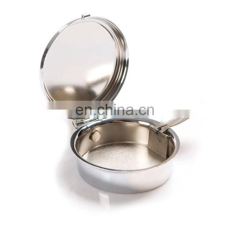 Nice polish full 201 stainless steel bar metal spinning ashtray