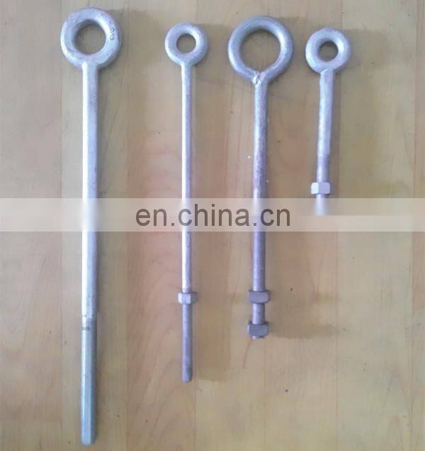 Carbon steel forged hook bolt L bolt pigtail hook bolt
