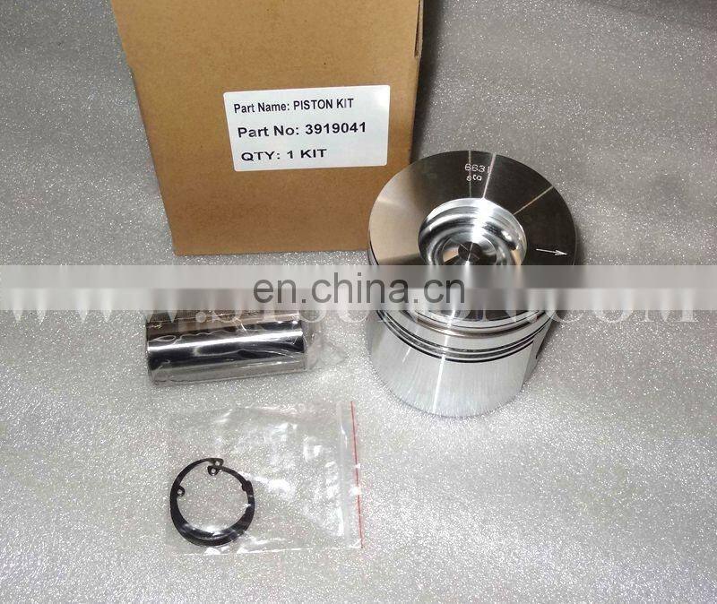 6BT Genuine engine piston kit 3802248 piston pin 3919053 retairing ring 3920691and piston ring 3802421