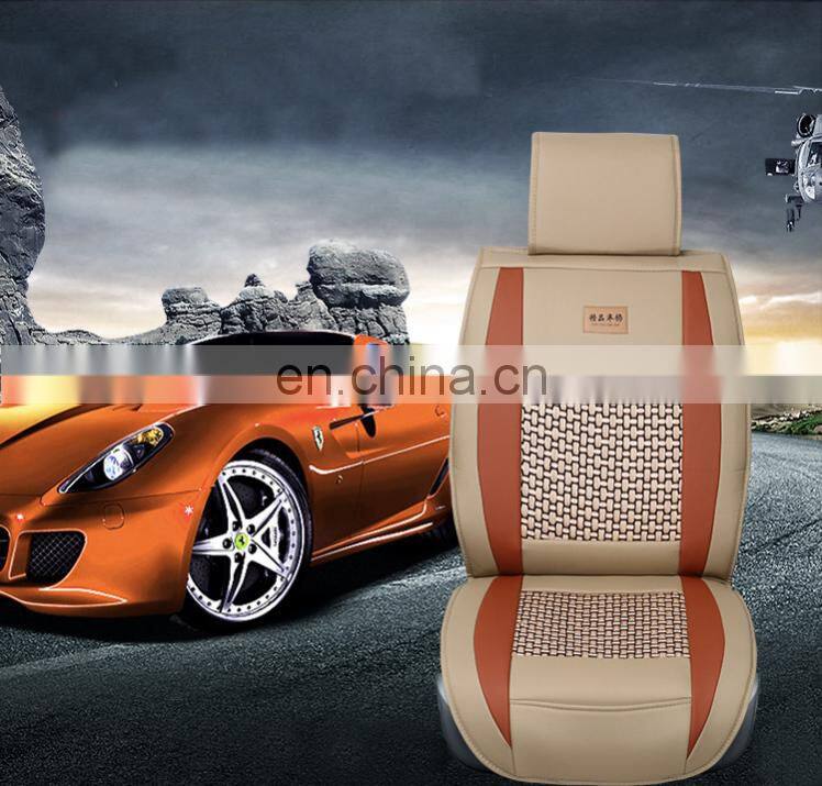 PU Leather Silk Orange Car Seat Cover for Seasons